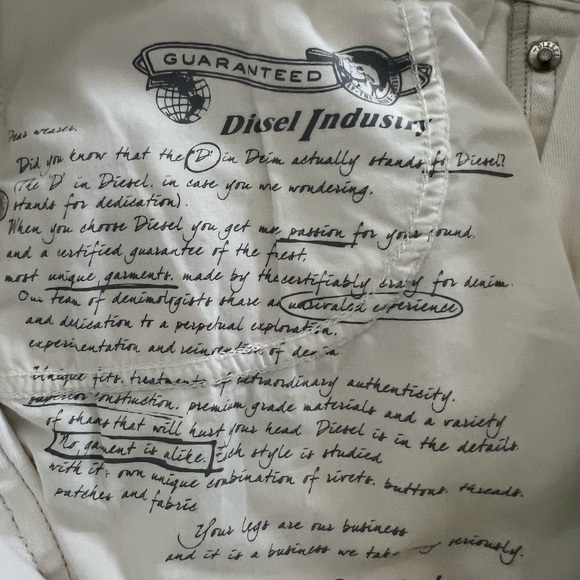 Diesel Safado Wash 0811G Regular Slim Straight White Jeans 28x27, $279 MSRP - Picture 7 of 16